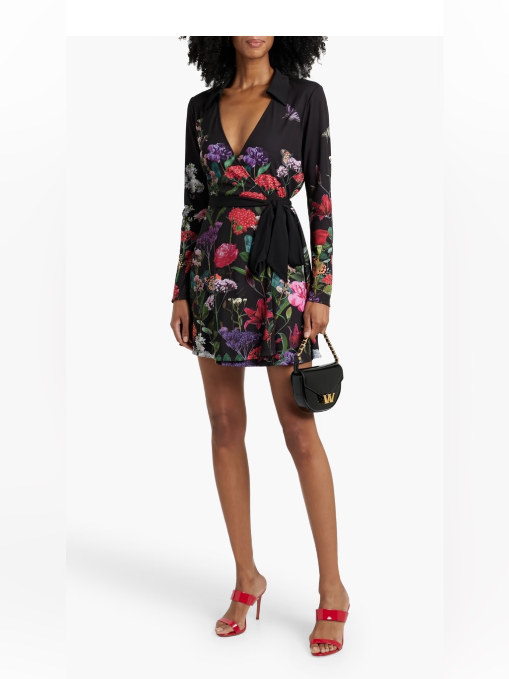 Alice + Olivia Millicent Ls Flare Mini Dress Nwt